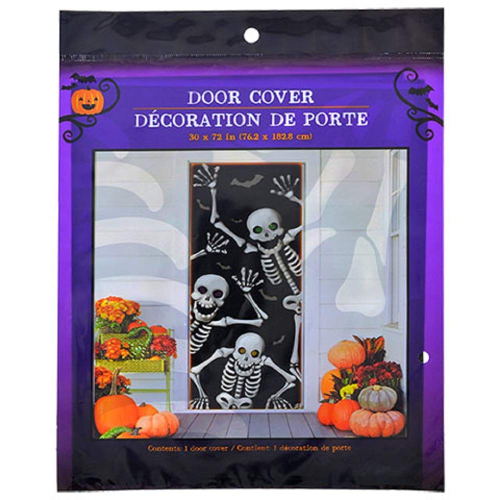 Halloween Skeleton Decoration Door Cover (30 x 72)