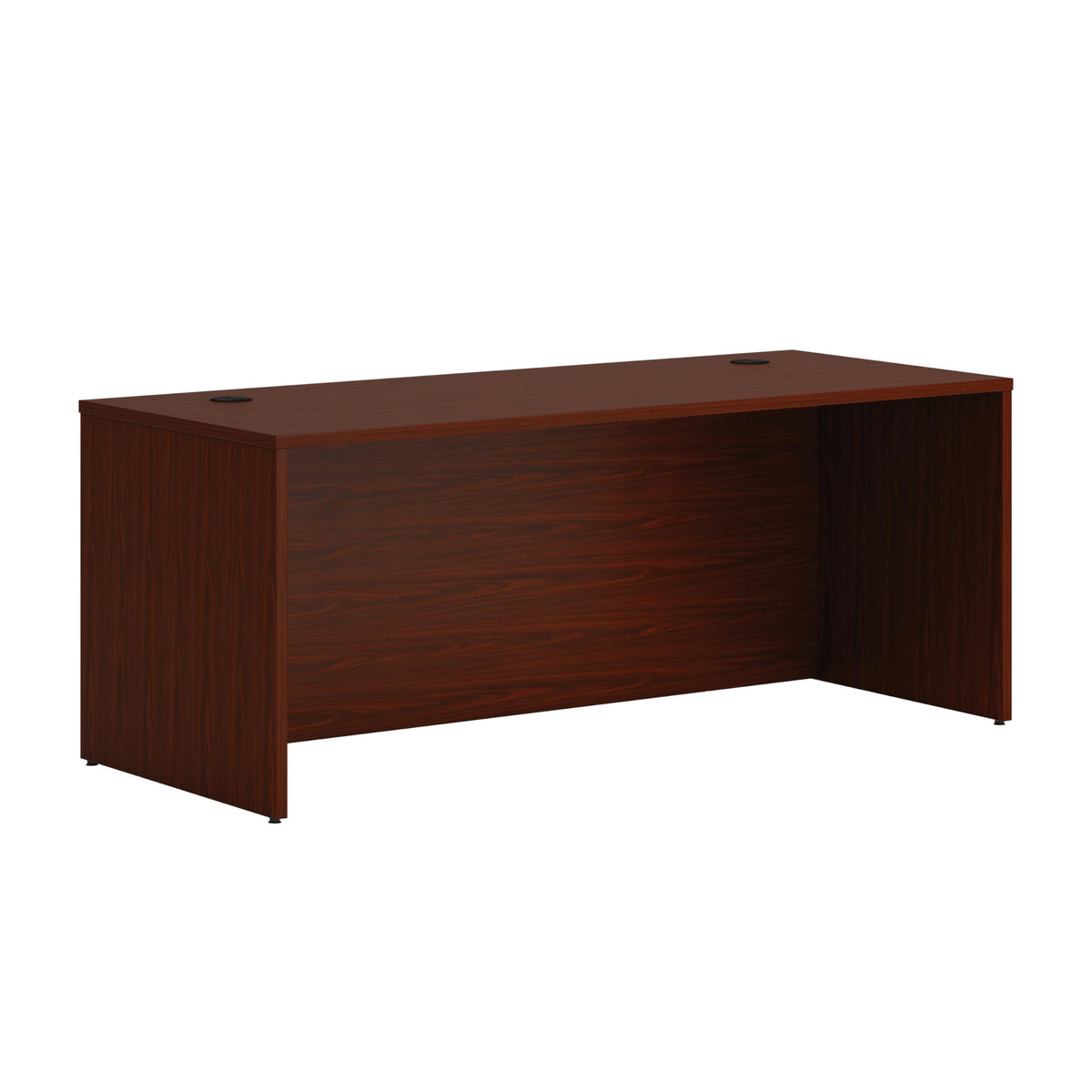 HON MOD Executive Desk 72-Inch Large Computer Desk Shell, Thick Wooden Laminate, Modern Table with Cord Management, 72&quot;W x 30&quot;D x 29&quot;H, Traditional Mahogany