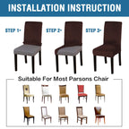 H.Versailtex Velvet Dining Chair Covers Stretch Chair Covers For Dining Room Set Of 4 Parson Chair Slipcovers Chair Protectors C