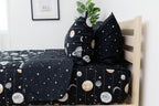 Beddy's Space Theme Kids Durable Zipper Bedding, Bed in a Bag, Black Sheets and Universe Galaxy Comforter with Stars & Solar Sys