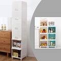 Golden Bird MultiPurpose Foldable Cabinet Drawer Organzier Modular Drawer Kitchen Storage Organizer (White, 6 Tier)