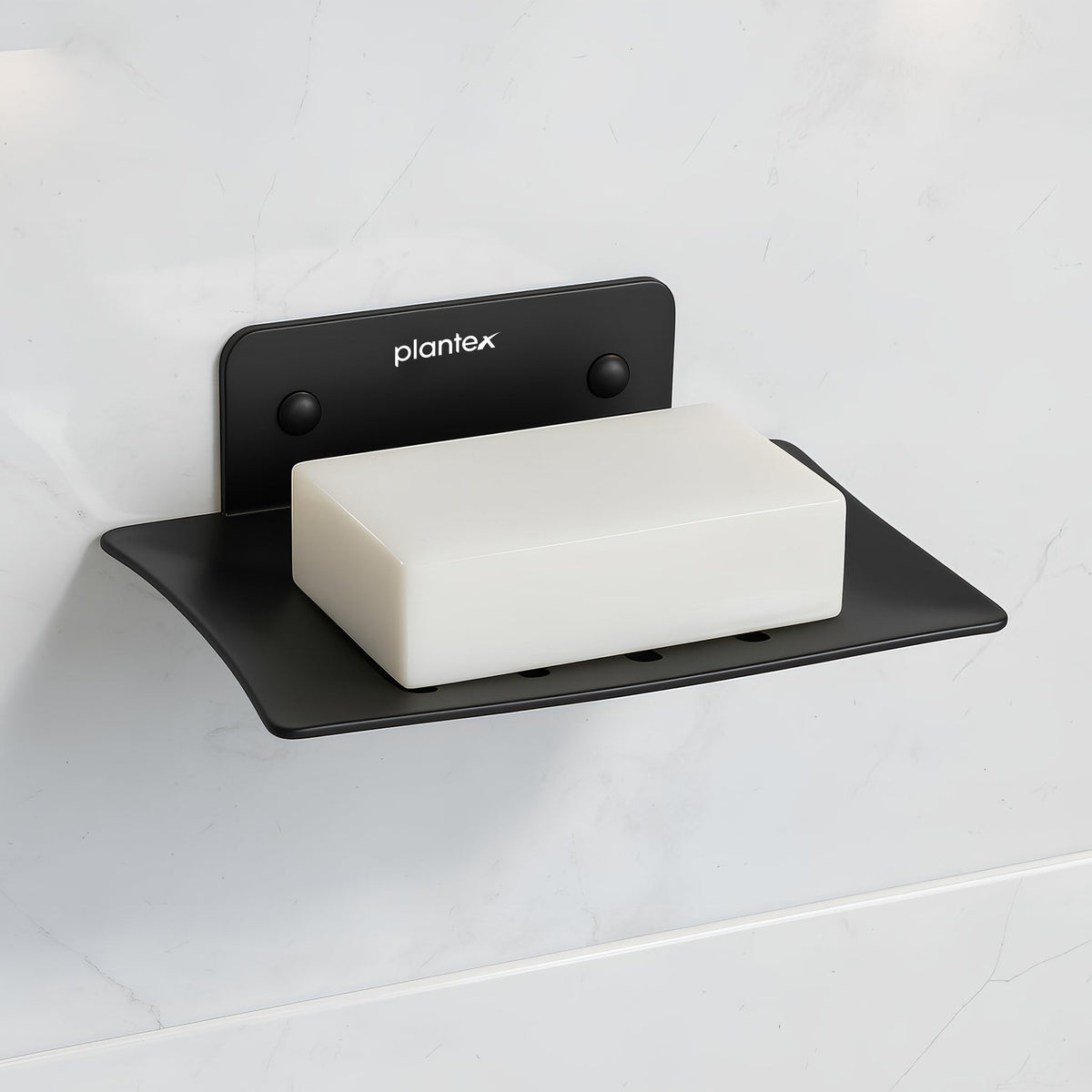 Plantex Stainless Steel Soap Holder for Bathroom/Wall Mounted Soap Holder/Soap Dish/Bathroom Accessories (Black)
