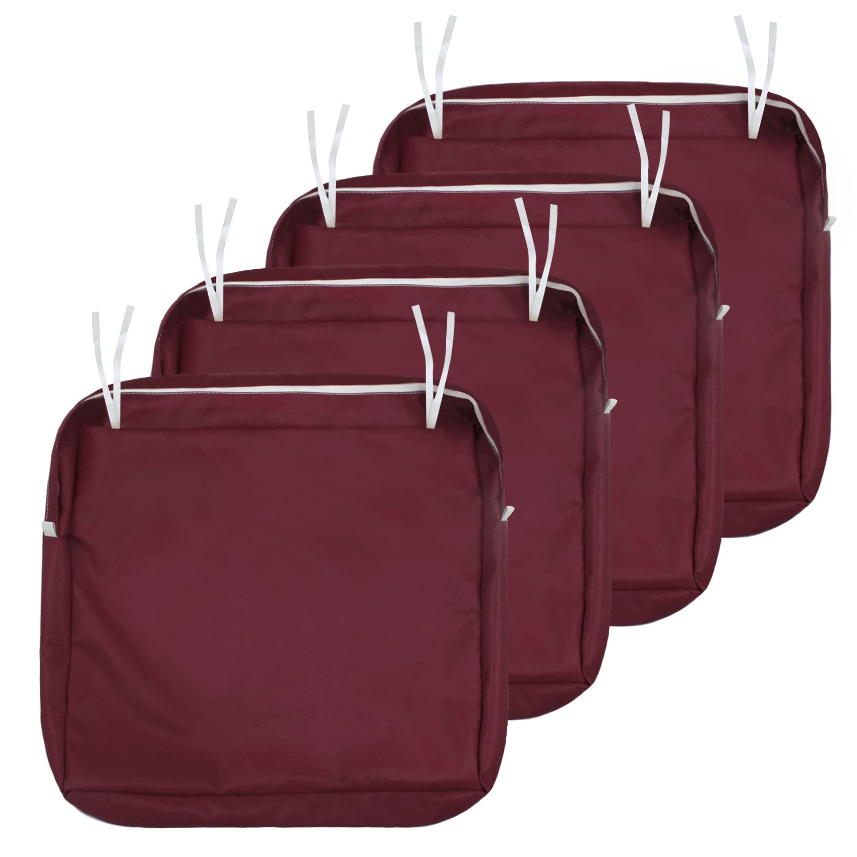 Nettypro Outdoor Cushion Covers Replacement Set 4 Water Repellent Uv Resistant Patio Chair Seat Cushion Slipcover With Zipper An