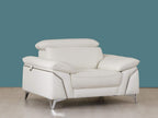 HomeRoots 31' Fashionable White Leather Chair