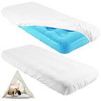 Breling Kids Air Mattress Fitted Sheets Compatible With Intex Cozy Kidz (Sheet Only) Toddler Inflatable Mattress Sheets For Kids Sleepover Party Travel Camping Air Mattress Airbed(White,2 Pcs)