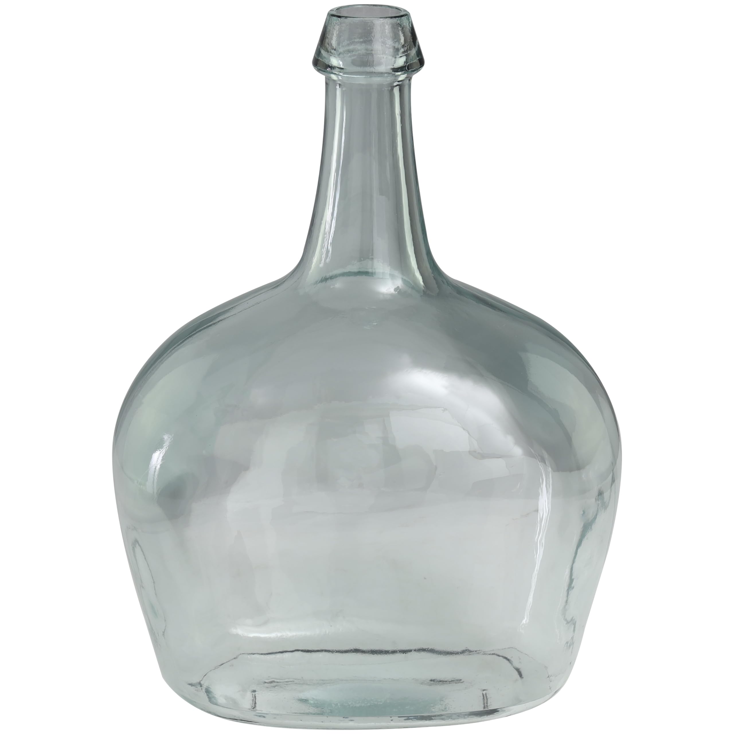 Deco 79 Recycled Glass Handmade Spanish Vase, 11 x 8 x 15, Clear
