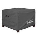 Ultcover Waterproof Patio Ottoman Cover Square Outdoor Side Table Furniture Covers Size 27L X 27W X 18H Inch, Black