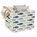 Cute Fish Foldable Laundry Basket Hamper with Handles, 56L Large Capacity Toy Storage Organizer, Collapsible Clothes Hamper for 