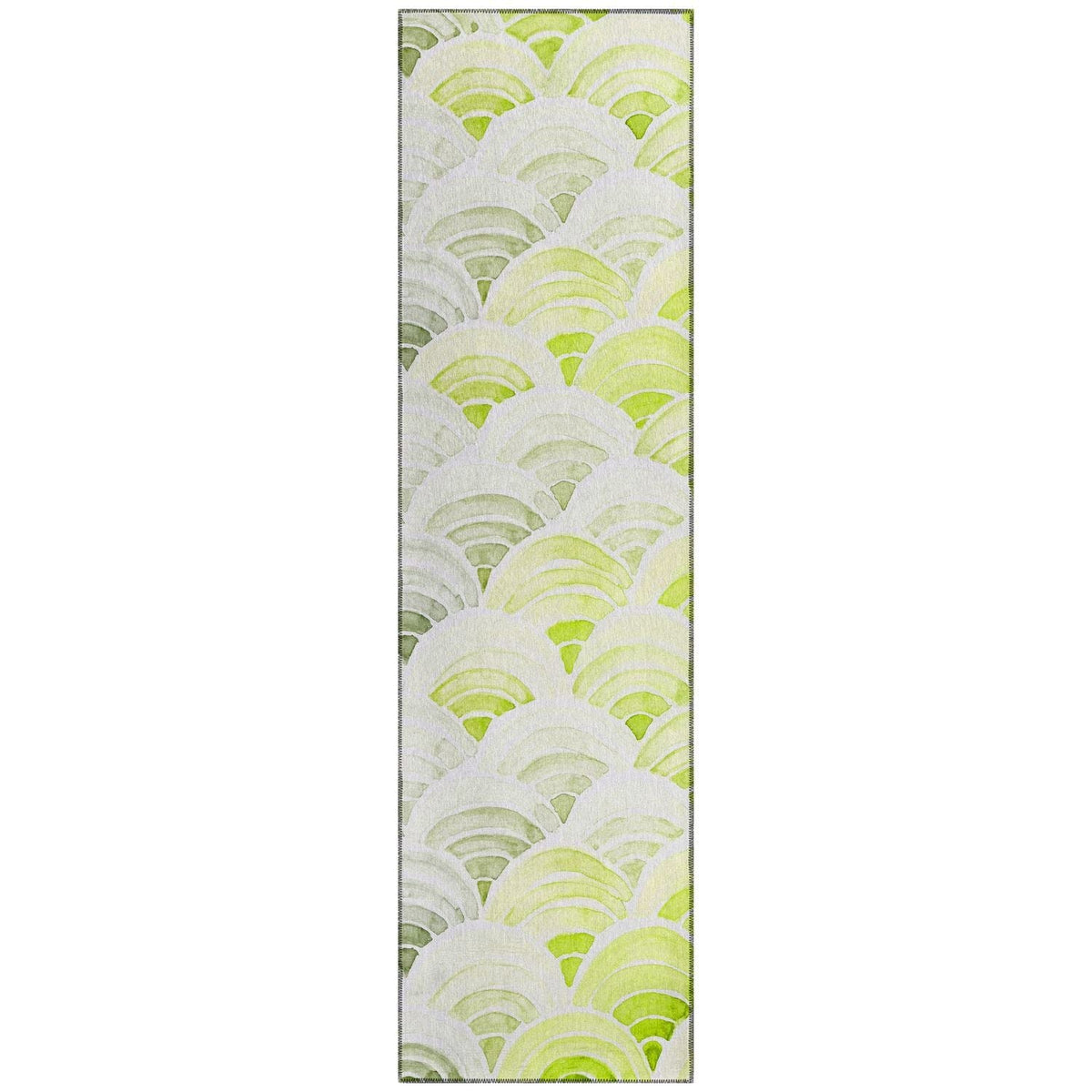Seabreeze Sz5 Green Coastal Rug Runner 2' 3&quot; X 7 ' 6&quot;