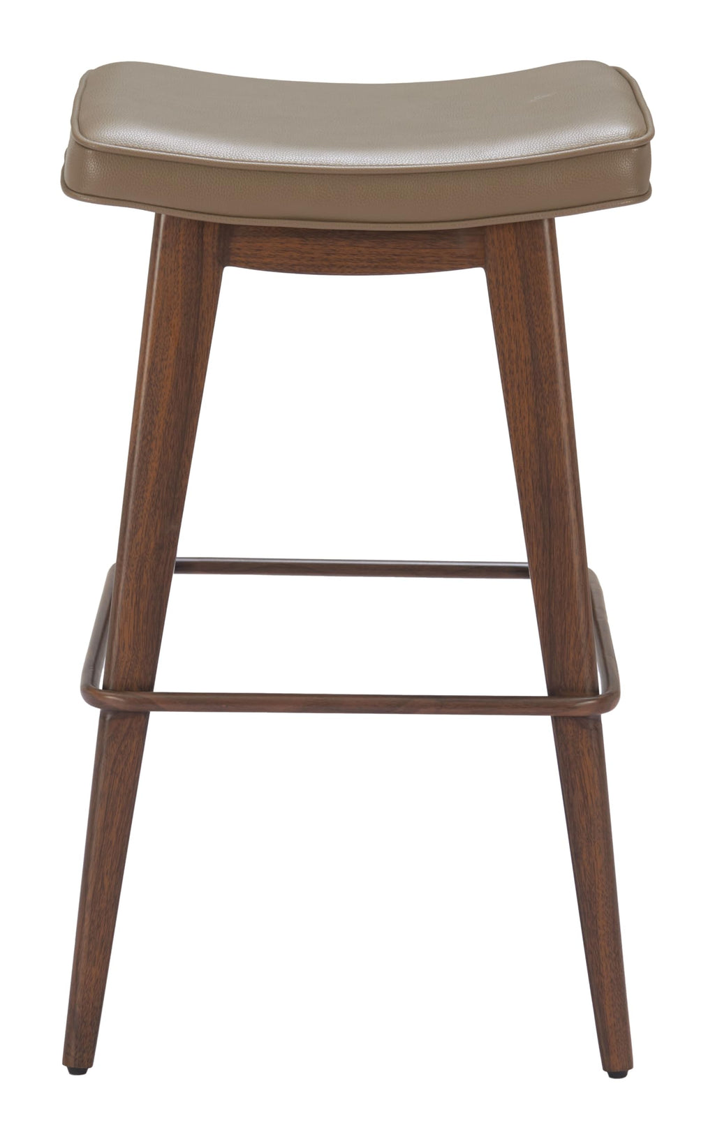 Zuo Divat Barstool (Set of 2) Taupe & Walnut
