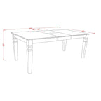 East West Furniture West5-Bch-W Weston 5 Piece Room Set Includes A Rectangle Kitchen Table With Butterfly Leaf And 4 Dining Chairs, 42X60 Inch, Black & Cherry