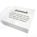 Summer Sunshine Beach Wood Box Sign Home Decor Rustic Summer Wooden Box Sign Block Plaque For Wall Tabletop Desk Decoration