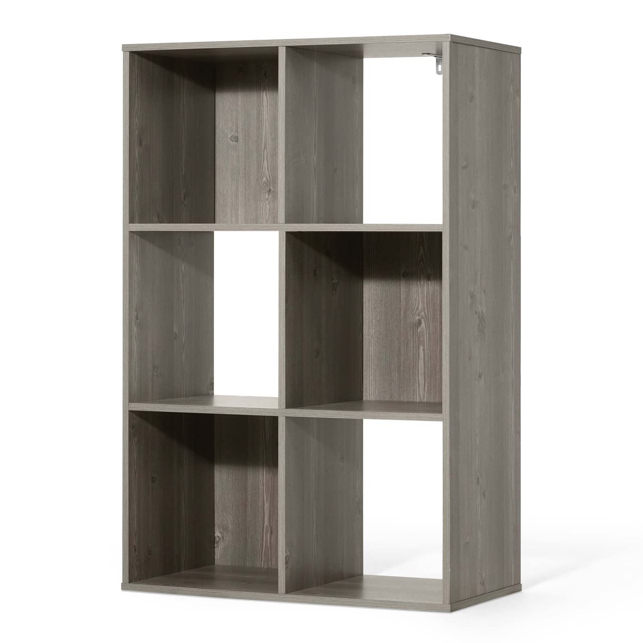 Caphaus Sturdy Room 11-Inch Cube Storage Organizer Shelf, With Thick Exterior Edge, Storage Shelf Divider W/Back, Bookcase, 6-Cube / 8-Cube / 9-Cube, Colors Available In Rustic Grey Oak And White