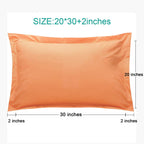 Ntbay 100% Brushed Microfiber Queen Pillow Shams Set Of 2, Super Soft And Cozy, Wrinkle, Fade, Stain Resistant 20X30 Inches Oxford Pillowcases, Pale Orange