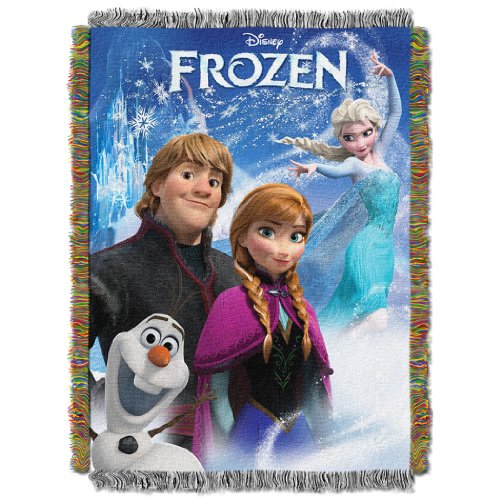 Disney Frozen, ''Frozen Day'' Woven Tapestry Throw Blanket, 48'' X 60'', Multi Color, 1 Count