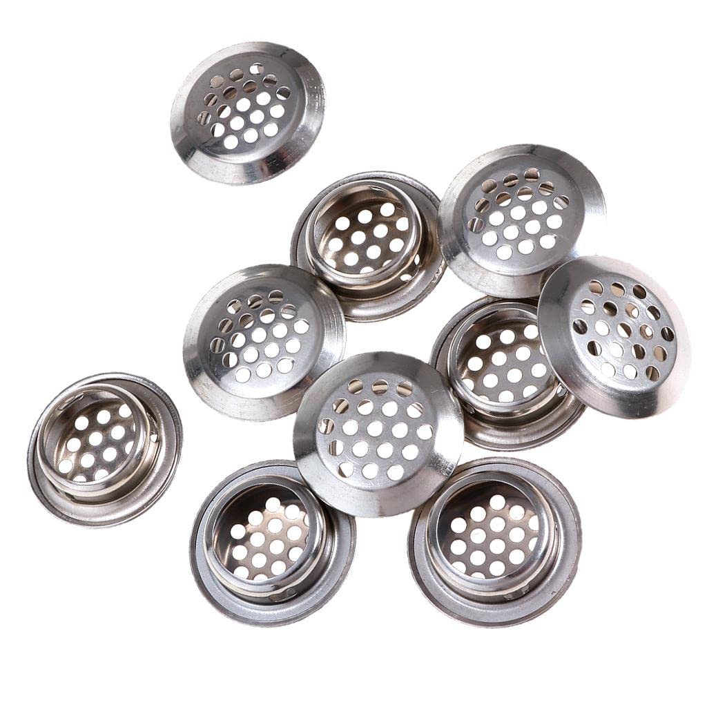 Trendivibe 2Xcabinet Air Vents Cover Stainless Steel Round Vent Mesh Hole Louver 25Mm