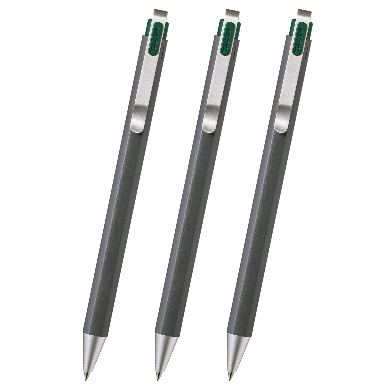 Sakura Craypas Gbr205#30 Gel Ink Ballpoint Pen, Ball Sign, Id, Forest Black, 0.02 Inches (0.5 Mm), 3 Pieces