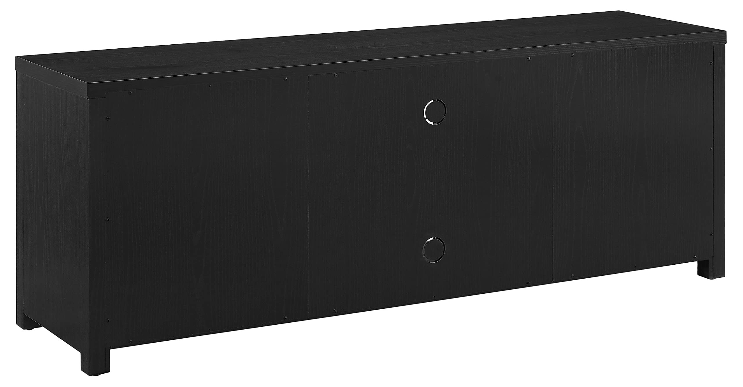 Crosley Furniture Gordon Low Profile TV Stand for 65+ inch TVs, Entertainment Center with Storage Shelves, Black