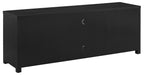 Crosley Furniture Gordon Low Profile TV Stand for 65+ inch TVs, Entertainment Center with Storage Shelves, Black