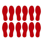LiteMark Durable Gloss Finish Red 9 Inch Medium Size Footprint Decal Vinyl Stickers | Great for Floors, Ceilings, Walls, and Mos