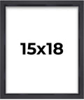 15x18 Shadow Box Display Frame Matte Black | 1'' Depth | Interior Size 15x18 or 18x15 Inches| UV Resistant Acrylic Plexiglass, A