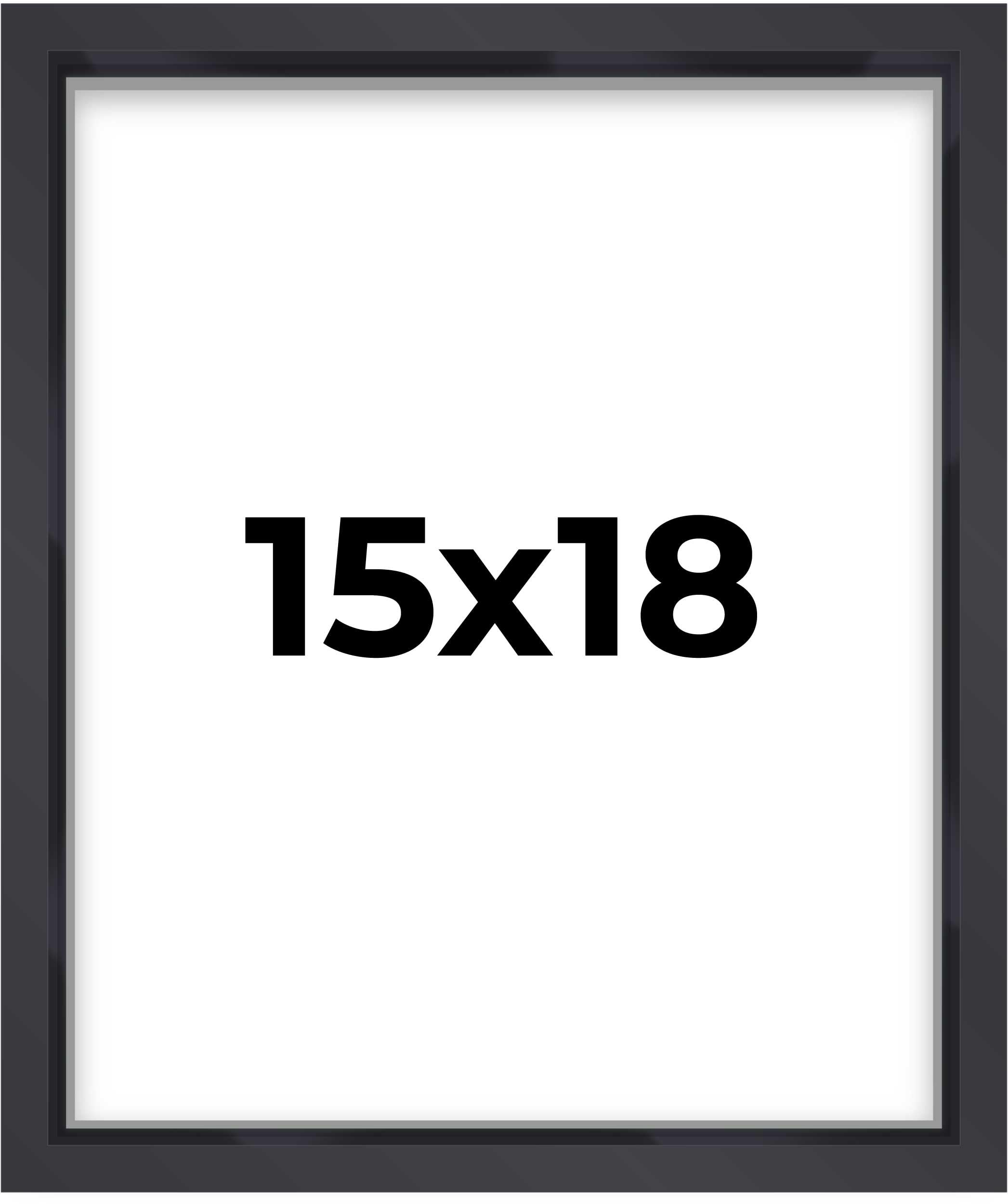 15x18 Shadow Box Display Frame Matte Black | 1'' Depth | Interior Size 15x18 or 18x15 Inches| UV Resistant Acrylic Plexiglass, A