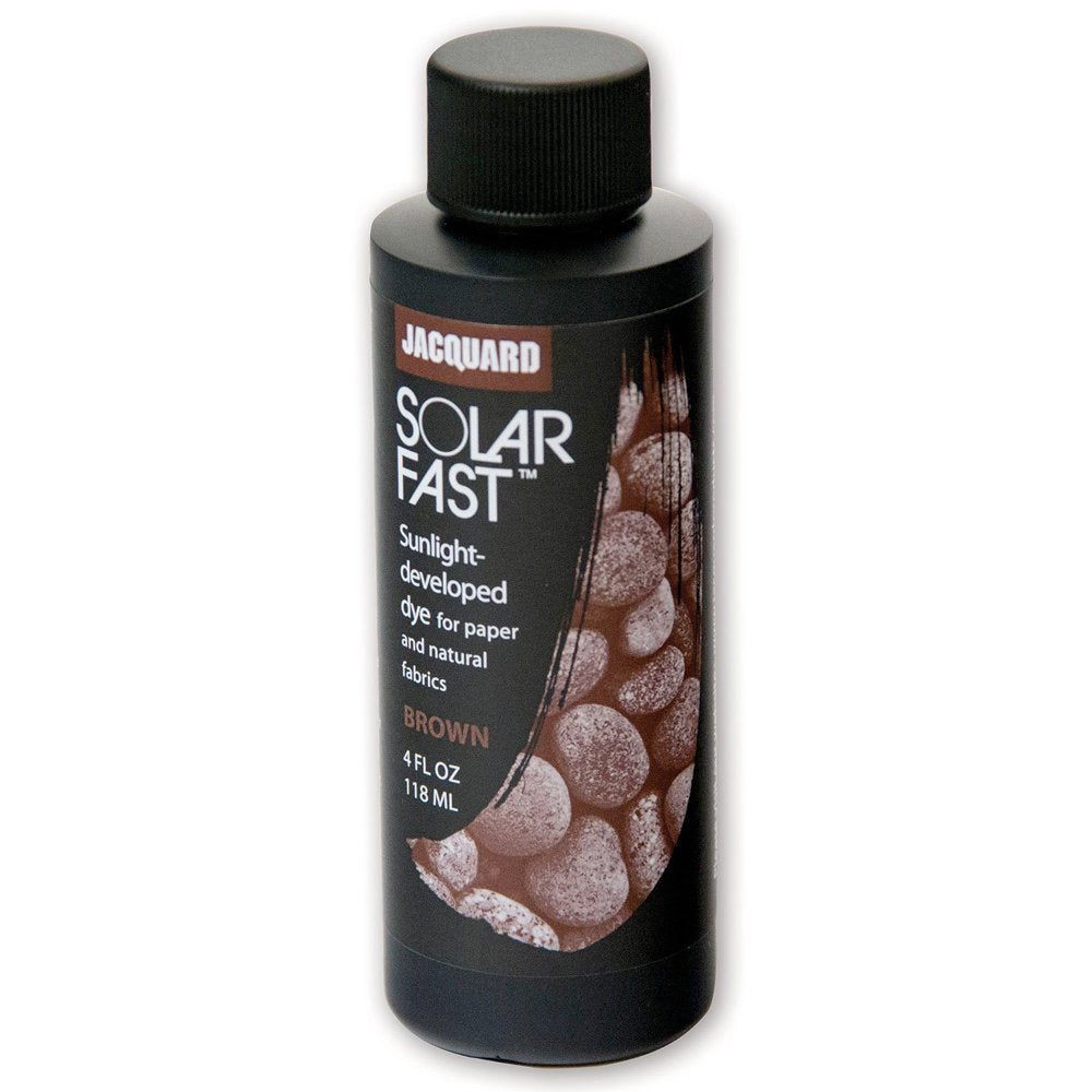 Jacquard Solarfast Dye - 4Oz - Brown - Create Remarkably Detailed Photographs, Photograms, And Shadow-Prints On Paper Or Fabric