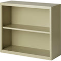 Lorell LLR41281 Fortress Series Steel Putty Book Case, 34.5" x 13" x 30"
