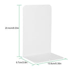 6 Pcs White Metal Bookends, Bookends For Shelves, Heavy Duty Book Ends To Hold Books, Book Stopper For Shelves, Heavy Books, Dec