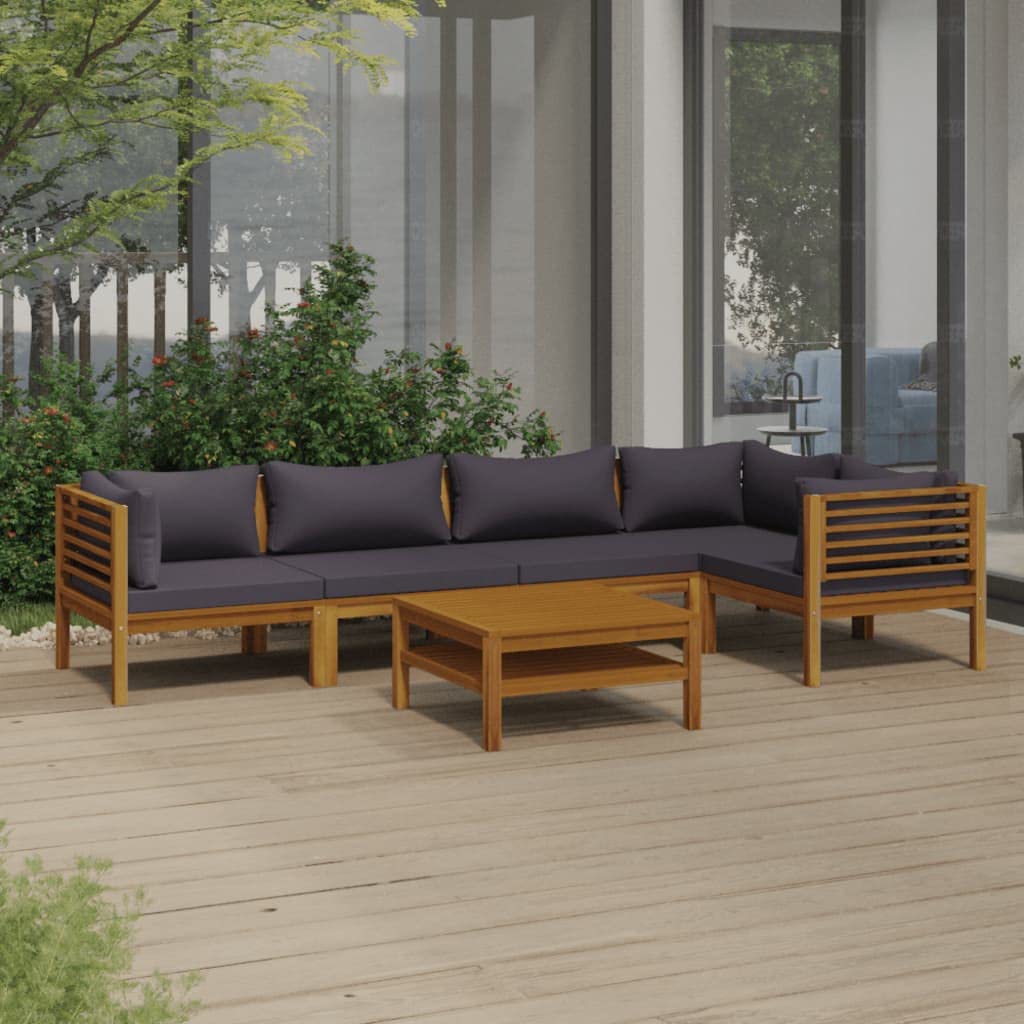 vidaXL Patio Lounge Chair Set with Table