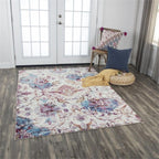 Rizzy Home Alora Decor Morocco 5' X 7' Vine/Diamond Cream/Blue/Rust/Gold Area Rug