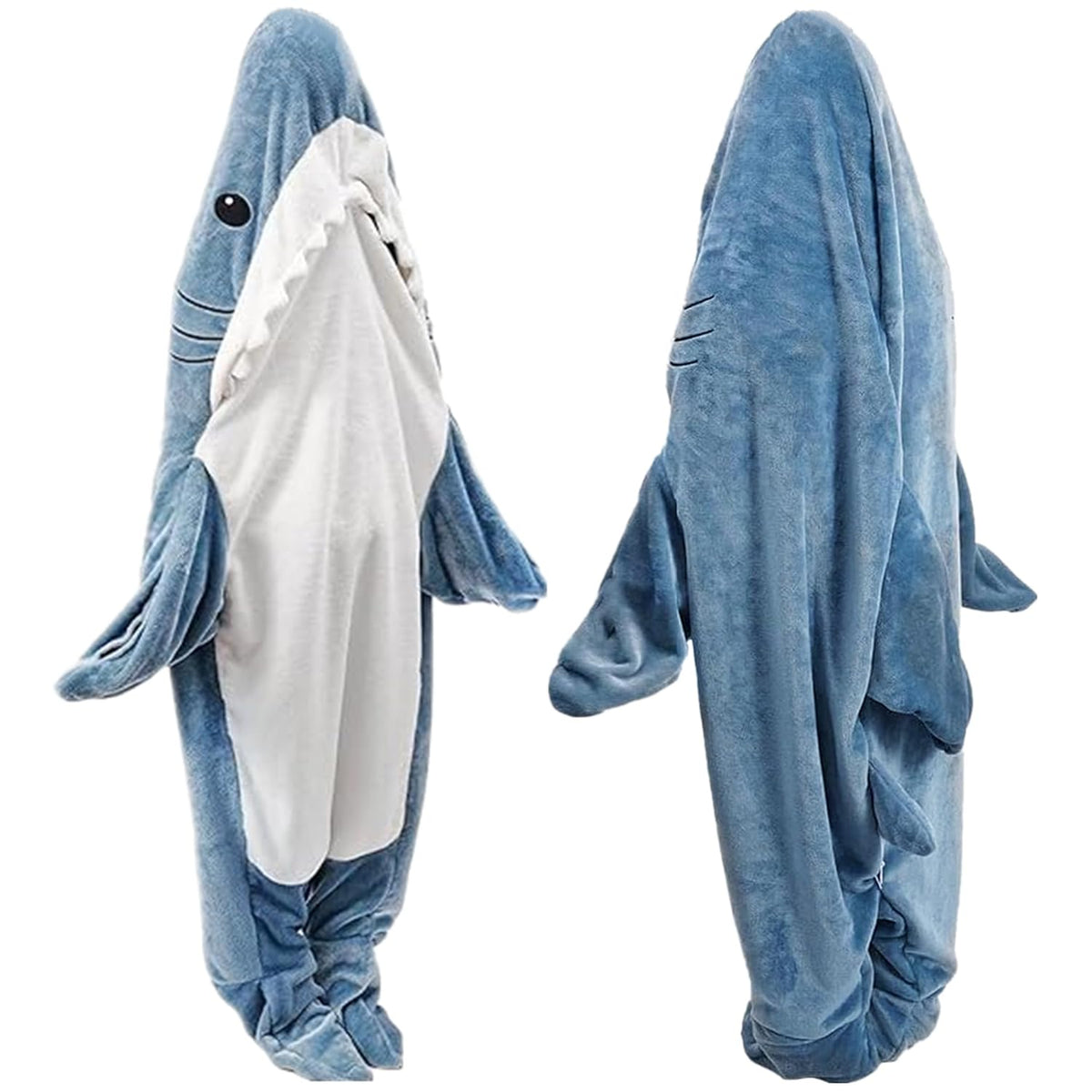 Fu Store Shark Blanket Soft Cozy Blanket Hoodie Onesie Sleeping Bag Cute Cosplay Wearable Funny Costume For Adult Kid (Xl)