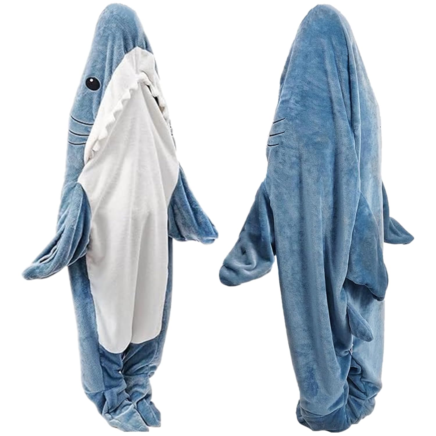 Fu Store Shark Blanket Soft Cozy Blanket Hoodie Onesie Sleeping Bag Cute Cosplay Wearable Funny Costume For Adult Kid (Xxl)