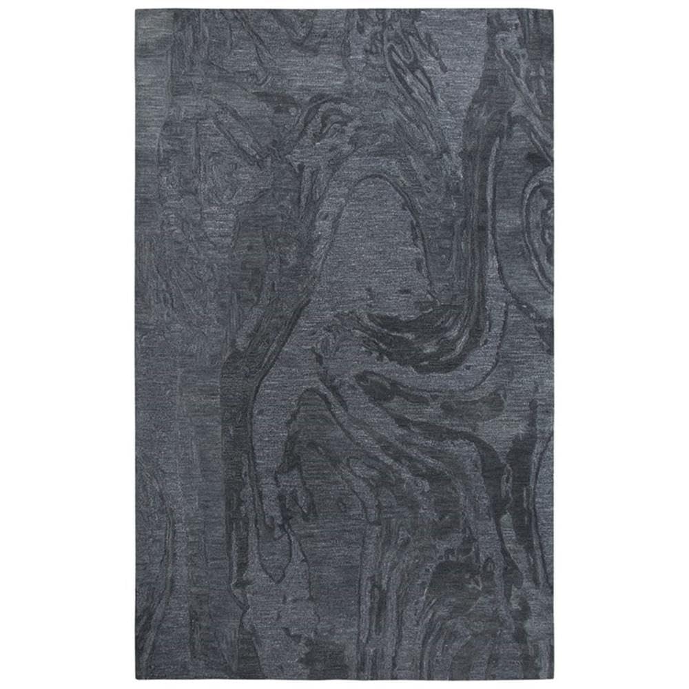 Rizzy Home Alora Decor Emerson 5' X 8' Abstract Dk.Grey/Gray/Rust/Blue Hand-Tufted Area Rug