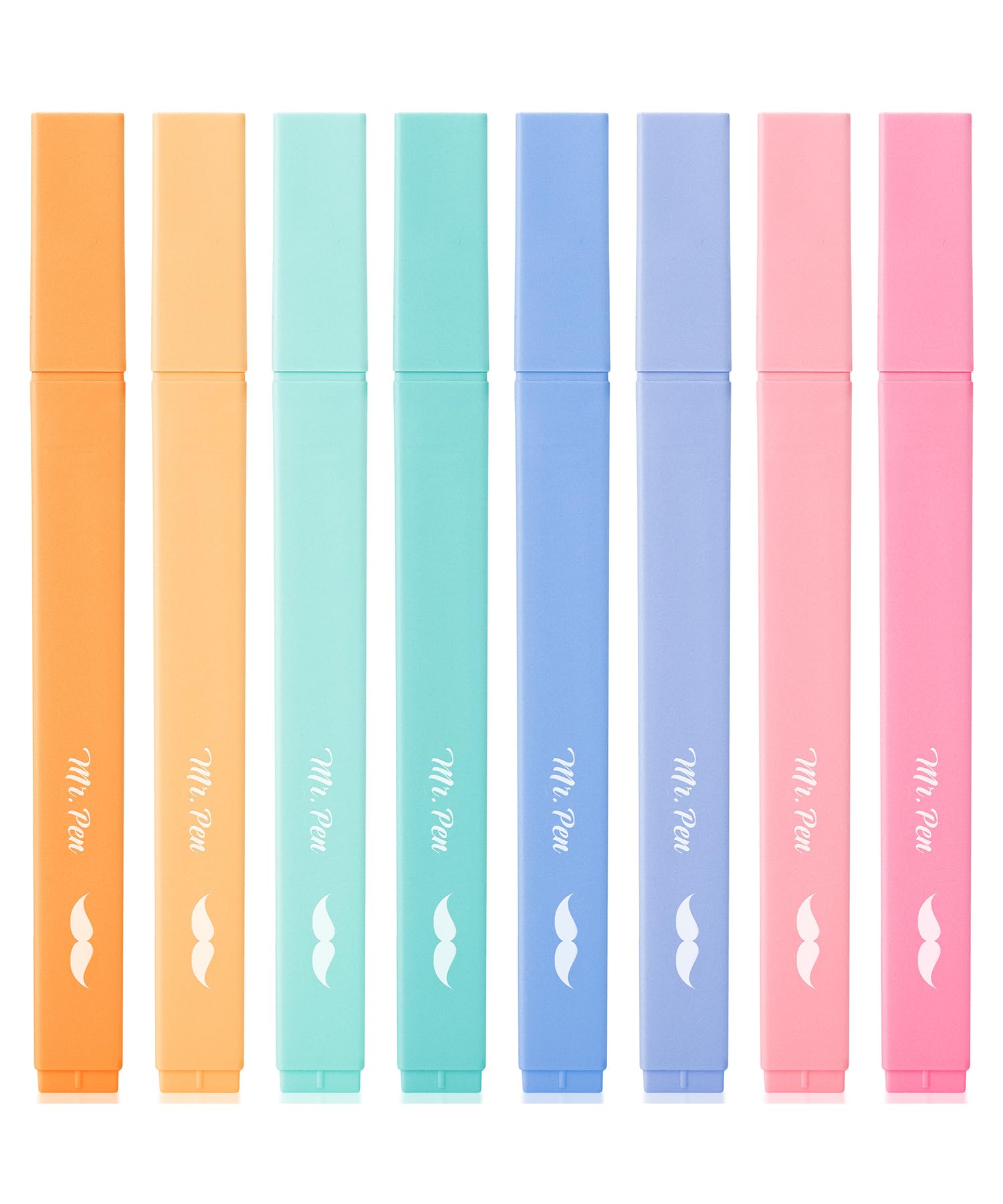 Mr. Pen Aesthetic Highlighters, 8 Pcs, Chisel Tip, Assorted Colors, No Bleed Bible Highlighters