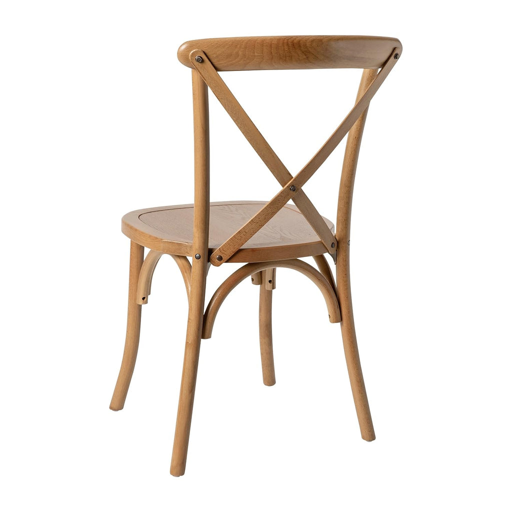 Flash Furniture Advantage Light Brown X-Back Chair