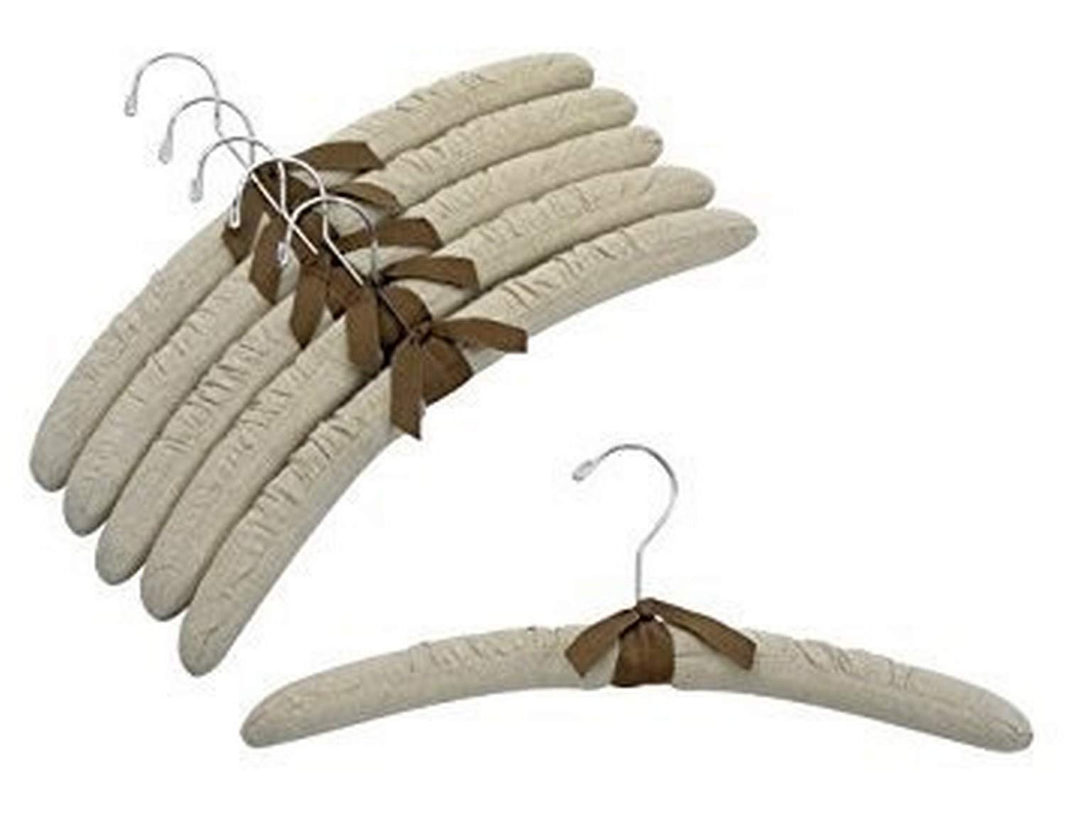 Only Hangers 17 Linen Padded Hangers w/Chrome Hook