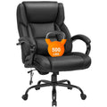 Big and Tall Office Chair 500lb Wide Seat Desk Chair with Lumbar Support Armrest Swivel Rolling High Back PU Leather Computer Ch
