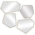 Uttermost Linneah Aged Gold Metal Wall Mirrors Set of 4