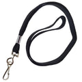 Specialist Id 10 Pack - Heavy Duty Black 3/8' Flat Braid Woven Lanyards With Swivel Hook Spid-2201