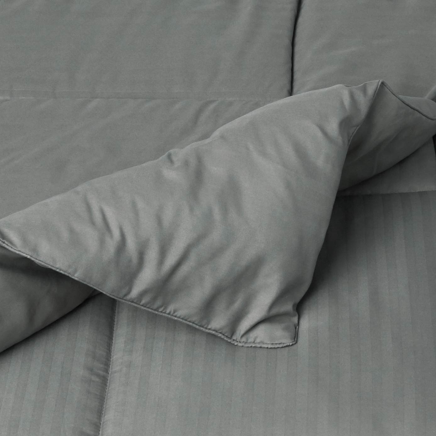 Twin Comforter Set 6 Piece Bed In A Bag With Bed Skirt, Fitted Sheet, Flat Sheet, 1 Pillowcase, And 1 Pillow Sham, Twin, Dobby Gray