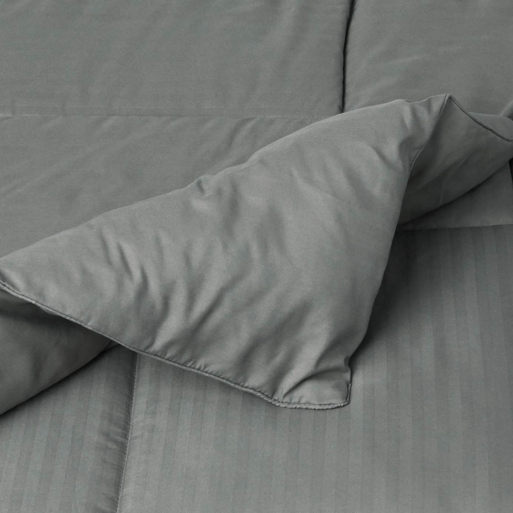 Twin Comforter Set 6 Piece Bed In A Bag With Bed Skirt, Fitted Sheet, Flat Sheet, 1 Pillowcase, And 1 Pillow Sham, Twin, Dobby Gray