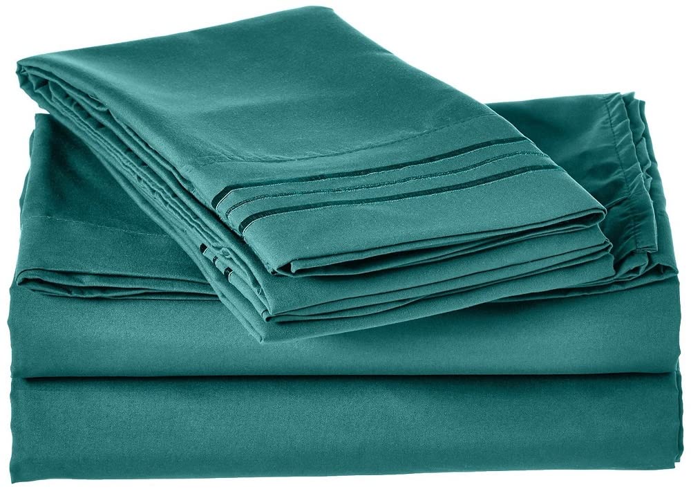 Elegant Comfort 1500 Thread Count - Wrinkle Resistant - Egyptian Quality Ultra Soft Luxurious 4 Pcs Bed Sheet Set, Deep Pocket U