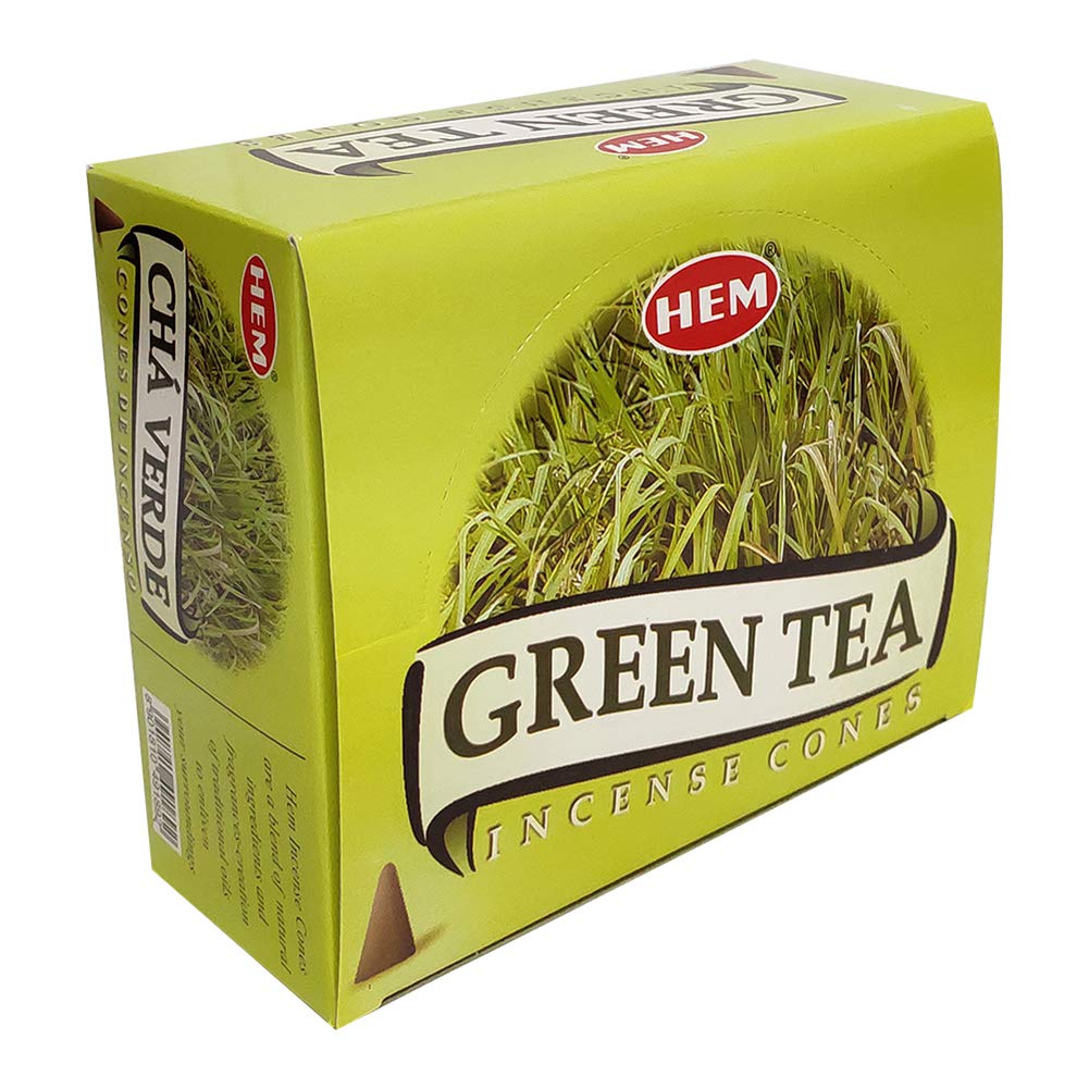 Green Tea Incense Cones And Cone Incense Burner Bundle Insence Insense Hem Incense