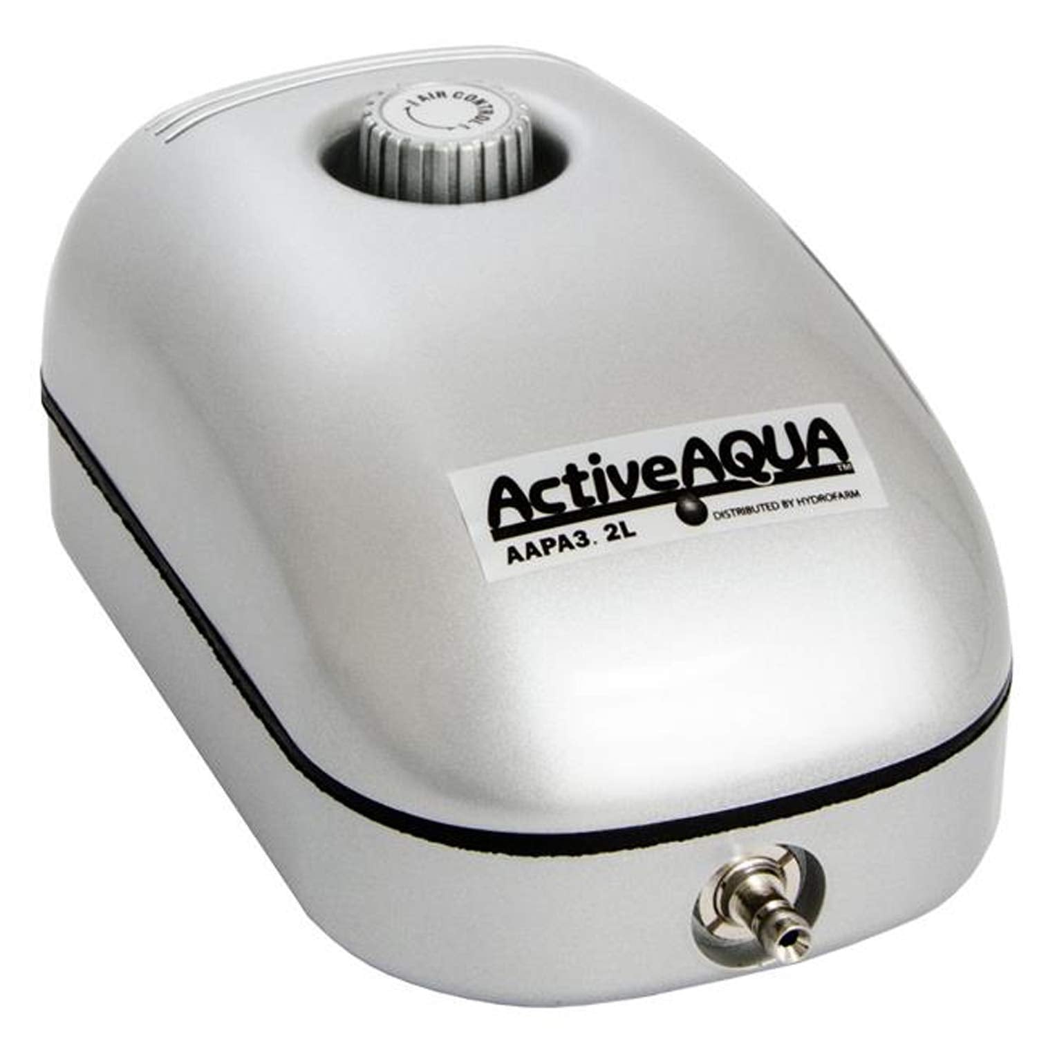 Hydrofarm Aapa3.2L Active Aqua, 1 Outlet, Air Pump, 2W, 3.2 L/Min, White