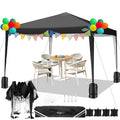 Cobizi 10X10 Pop Up Canopy Tent With 4 Sandbags, Easy Set Up Tent, Instant Outdoor Sun Shelter Canopy With 8 Stakes,4 Ropes&Carr
