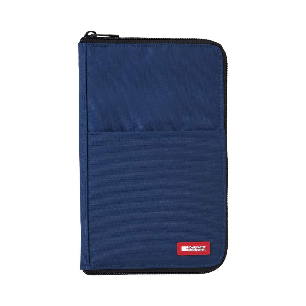 Lihit Lab Slim Pen/Pencil Pouch, Wide, 0.7    5.5    8.5 Inches, Indigo (A7653-11)