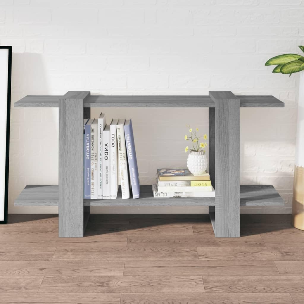 vidaXL Book Cabinet Gray Sonoma 39.4&quot;x11.8&quot;x20.1&quot; Engineered Wood