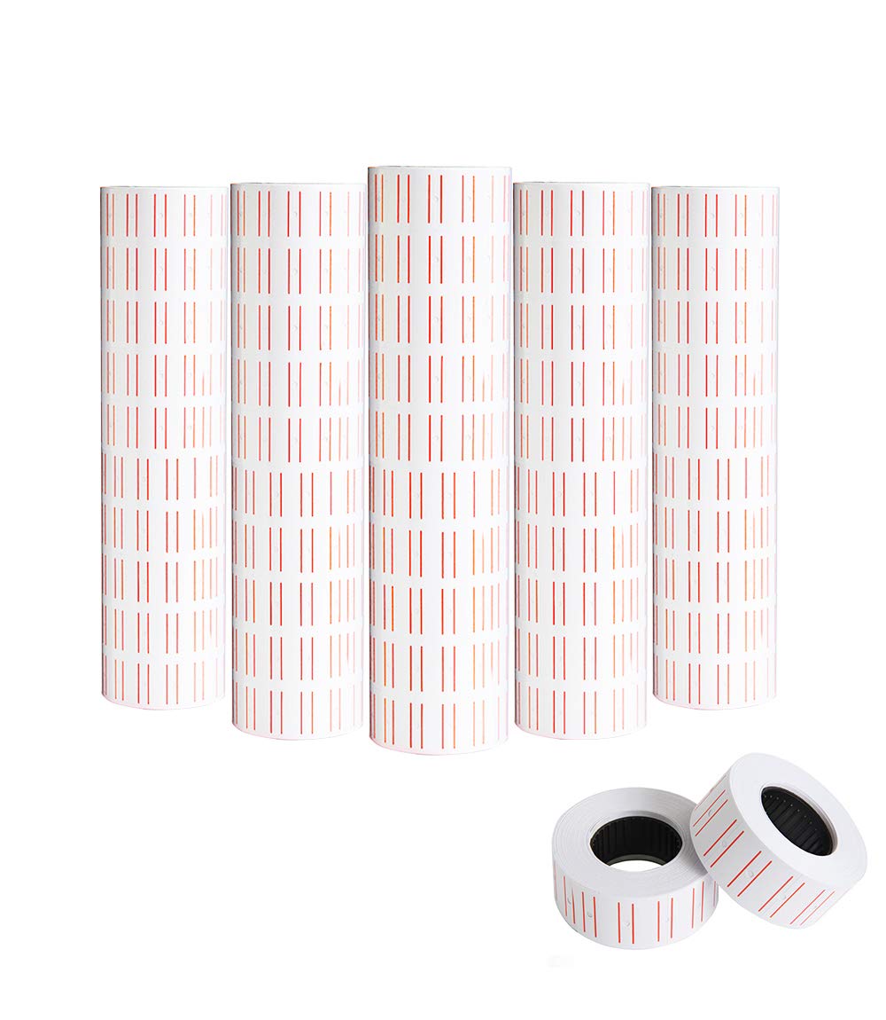 Hatisan 50 Rolls 25000 Pieces Of Label Paper For Mx-5500 Price Gun Labeller, Super Sticky Price Tag Labels Price Sticker (50 Rol