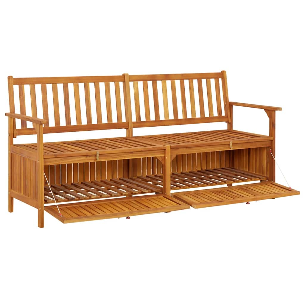 vidaXL Stable Solid Acacia Wood Storage Bench